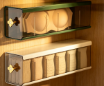 Wall-Mounted Green 6-Compartment Underwear Organizer - Image 2