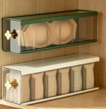 Wall-Mounted Green 6-Compartment Underwear Organizer