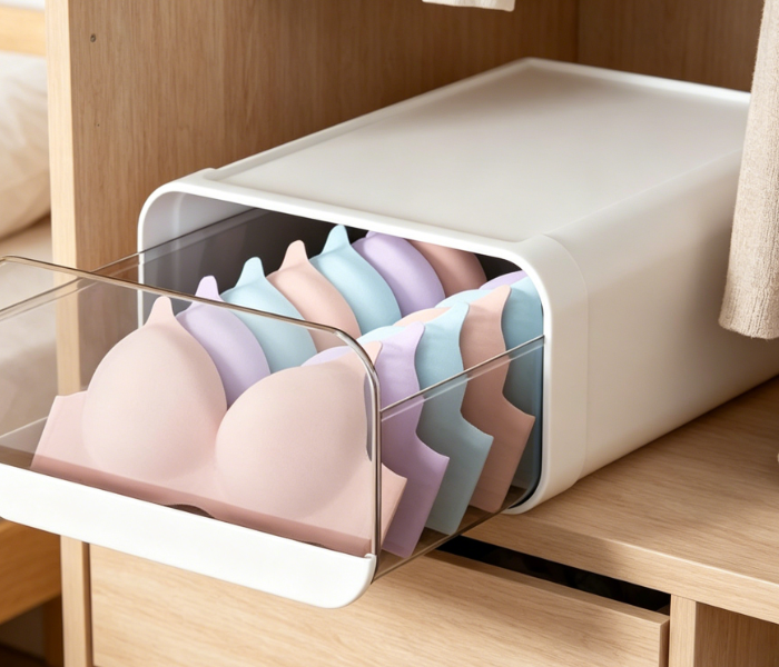 Stackable Plastic Underwear & Socks Organizer
