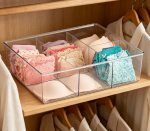 6-Compartment Plastic Scarf & Socks Organizer