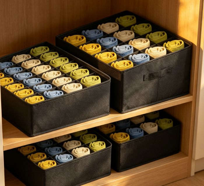 16+24 Compartment Fabric Underwear Organizer Set