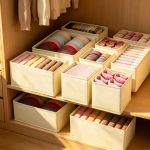 16-Piece Fabric Underwear & Socks Organizer Set