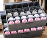 2-Piece Cotton-Linen Underwear Organizer Set with Lids - Image 2